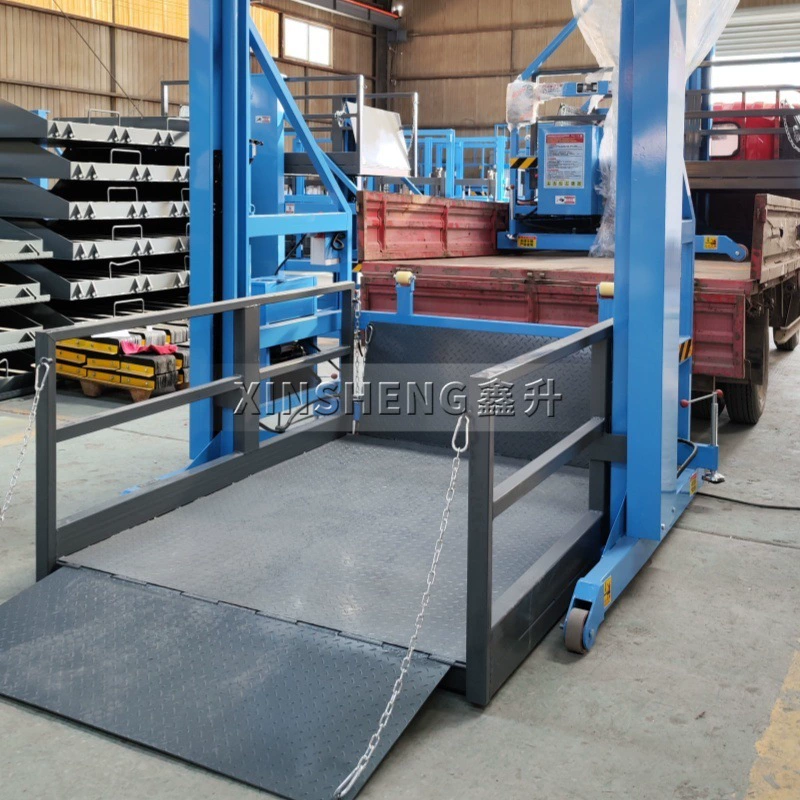 Мобильная погрузочно-разгрузочная платформа Электрический гидравлический посадочный мост грузоподъемность 2-3T-H1.7m тележка погрузка в контейнер