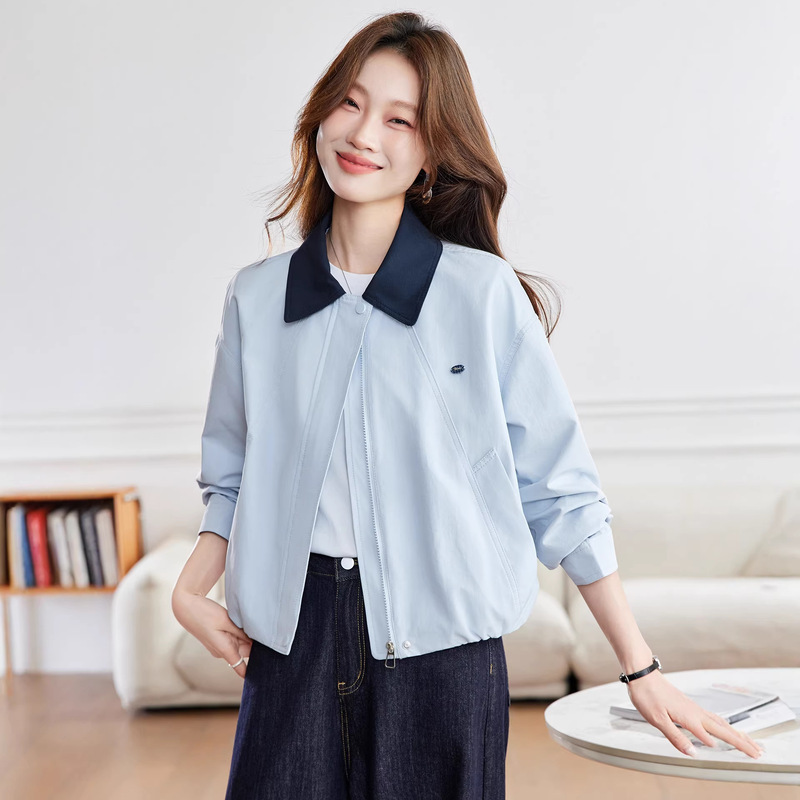 Dropshipping Spring New Style Women's Long-Sleeve Jacket, Fashionable and Stylish Campus Style, Age-Reducing Jacket for Petite Women