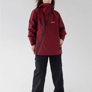 Black Charge Jacket Women's Windproof Waterproof Slant Zipper Trendy Brand Work Jacket 2024 Autumn New Windbreaker Thin
