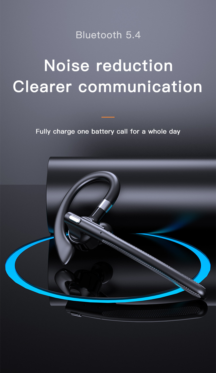 Wireless Bluetooth Hook-on Earphone Business Style With Case_voghion.com