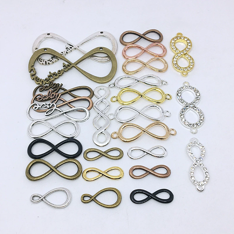 Новая двойная подвесная 8-образная бесконечная цепочка в стиле ретро, ​​DIY ожерелье ручной работы, ювелирные аксессуары, украшение в стиле Лолиты в стиле стимпанк