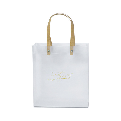 Wholesale transparent PVC tote bags with corporate gift bags manufacturer custom made, matte plastic bag PP gift bag customization
