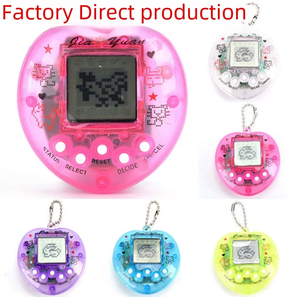 Cross-Border Electronic Pet Machine Interactive Mini Classic Nostalgic Handheld Virtual Feeding Game Console Children's Toy Pendant