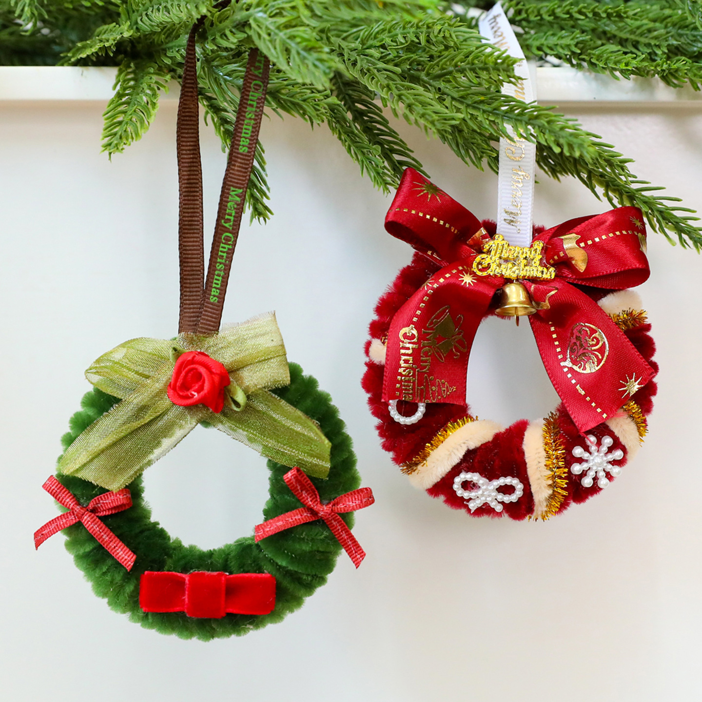 Shengyuan nuevo torsión varilla de tela de navidad colgante DIY árbol de Navidad decoración arco de guirlandas productos terminados