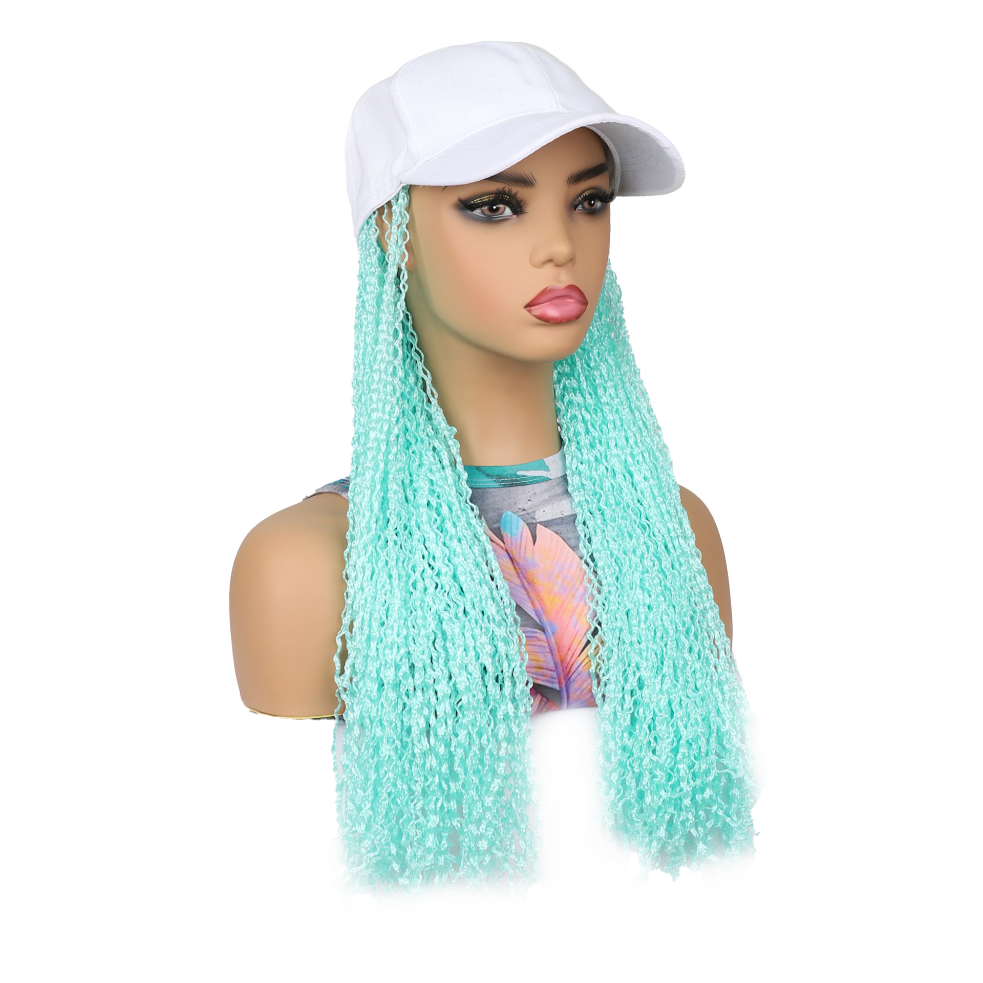 Parrucca sintetica Cappello sporco parrucca reggae colorata con treccia_voghion.com