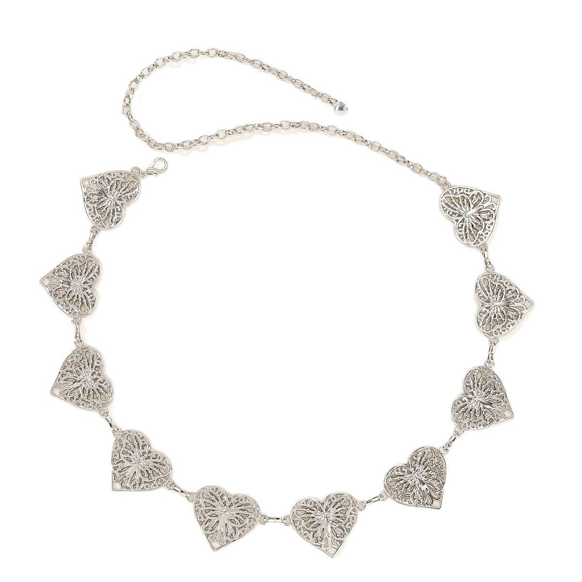 Heart-shaped Butterfly Body Chain For Women Versatile Waist Belt_voghion.com