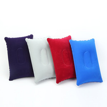 厂家专业PVC植绒充气枕头U型枕头户外旅游充气枕方型枕旅枕头价优