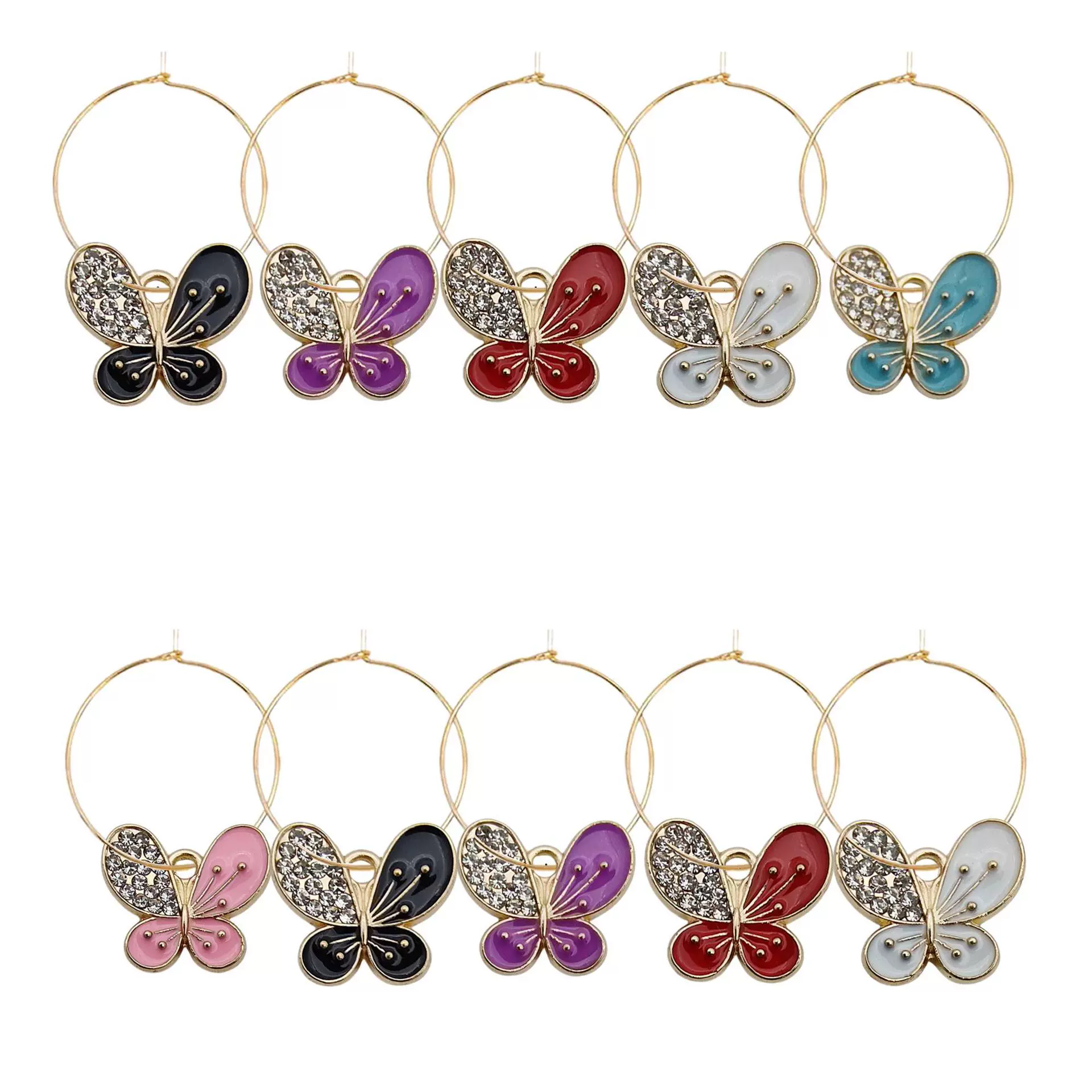 Сплав масляно-капельный бриллиант-бабочка 15x17 мм temu украшение для коктейльной вечеринки вечерние бокал для вина кулон наклейка бокал для вина