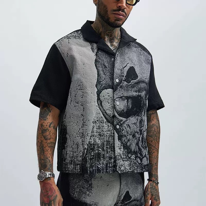 Men's T-Shirt Y2K Harajuku Street Hip-Hop Print Oversized Classic Short-Sleeve T-Shirt Men's T-Shirt Y2K Harajuku Street Hip-Hop Print Oversized Classic Short-Sleeve T-Shirt