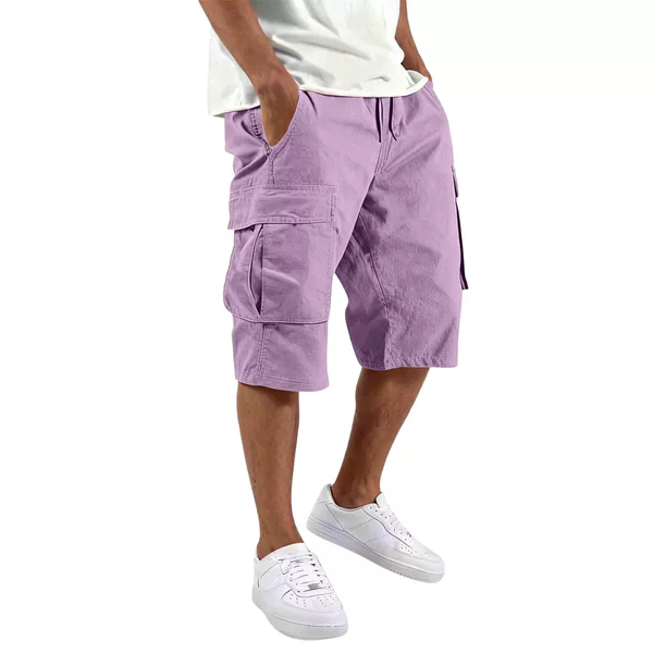 2025 Spring New Style European and American Cross-Border Foreign Trade Men's Work Shorts Sports Casual Multi-Pocket Cargo Pants for Men