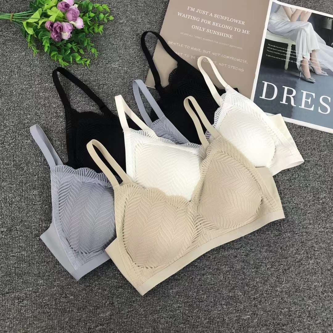Nueva taza de látex sin marcas de alta calidad, chaleco de dama sin anillo de acero, bra de yoga, ropa interior deportiva, mujer al por mayor