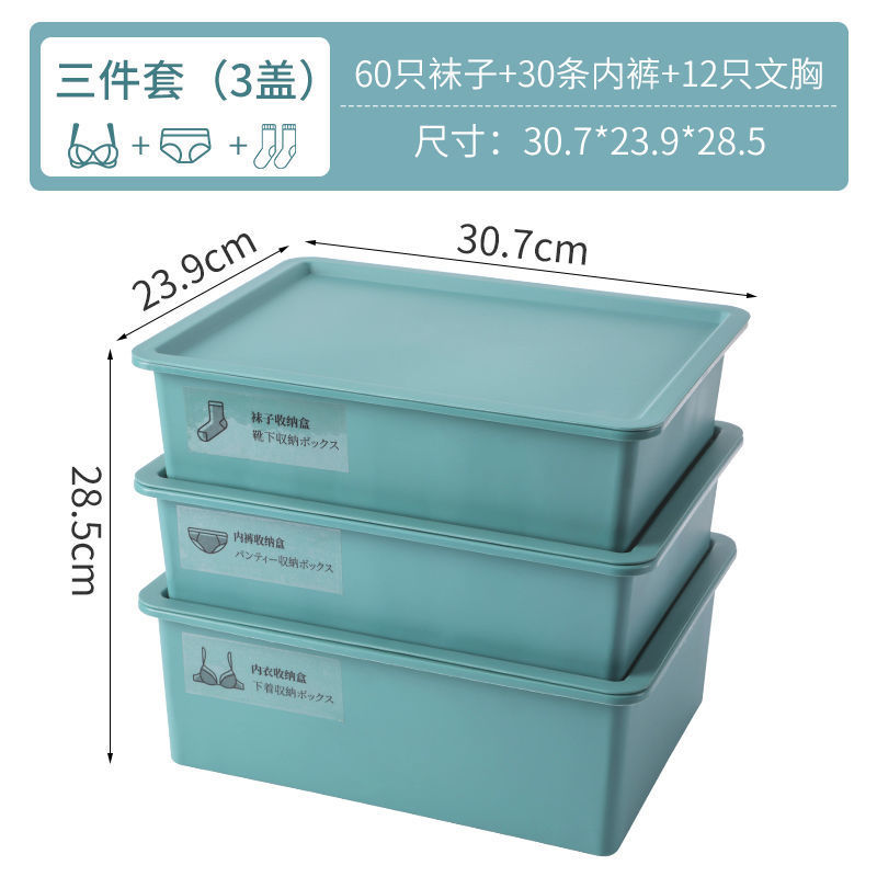 콰이어트블루 [대용량+곰팡이방지,방충] - 가성비 3종세트[속옷+양말+속옷]+스티커