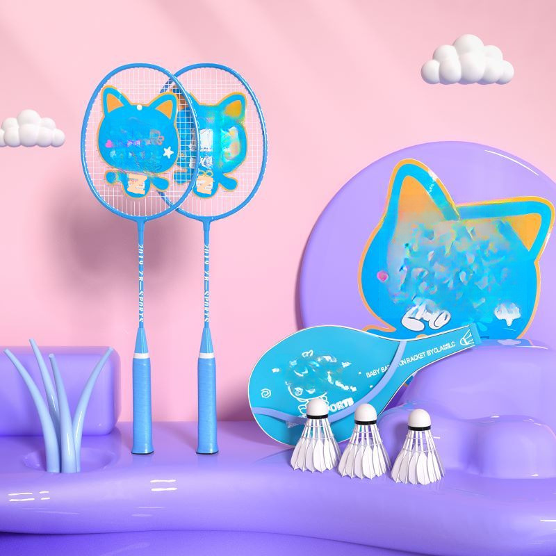 어린이 프린스 블루 - 초보자용 나일론 볼 3개 + 라켓 가방