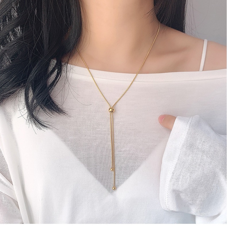 Two-tone Layered Chain Necklace Set Gold And Silver Minimalist_voghion.com