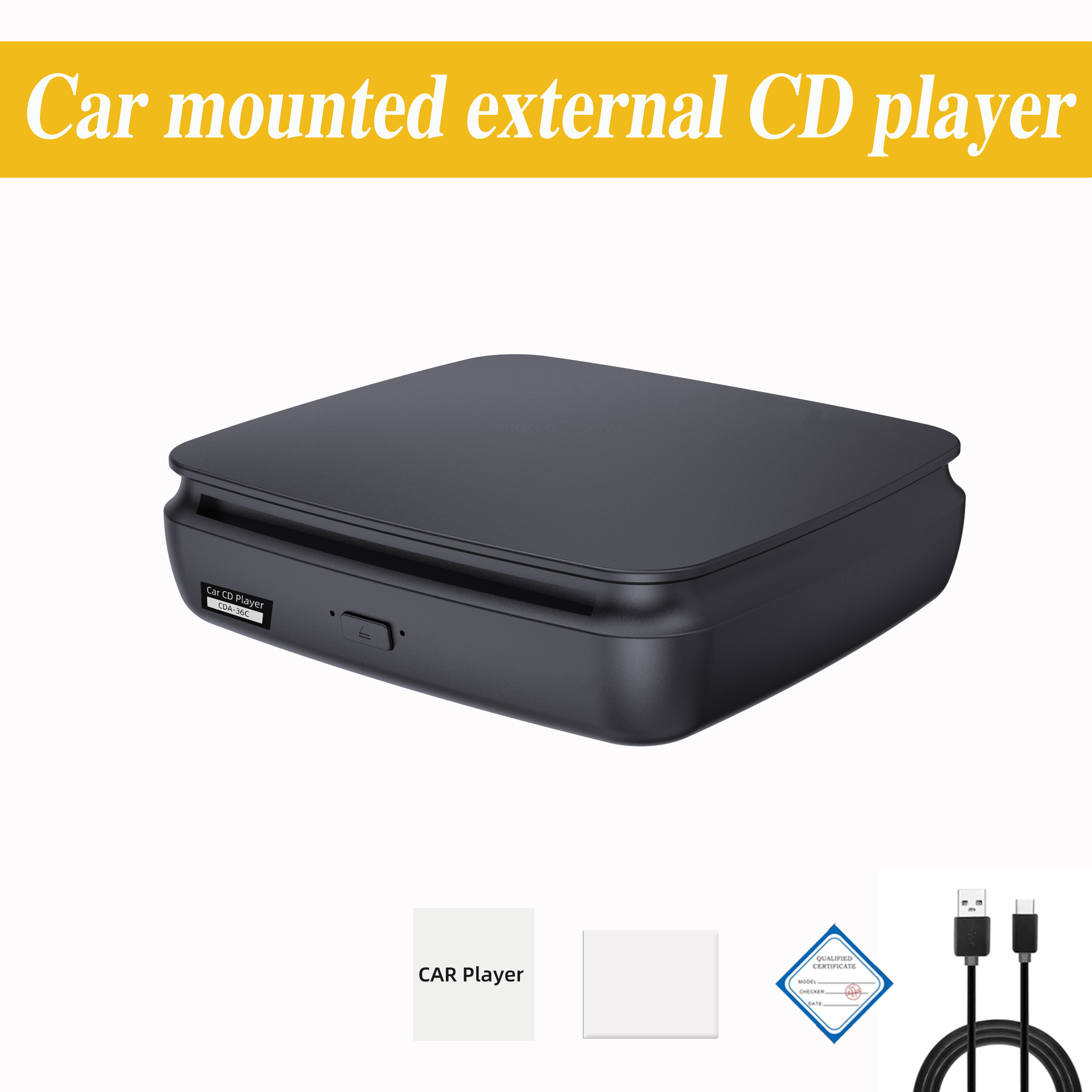 Cross-Border Car-Mounted External Cd Player USB Connection Portable Usb-Cd/Dvd Player Plug and Play