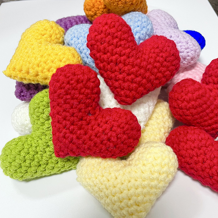 30g Weight Bag Pendant, Keychain Classification 1 Piece Quantity Daily Occasion yarn Material Heart Shape Pattern Unisex Gender Simple Style, Classic Style Style Heart Shape Women's Shoes Yarn 10