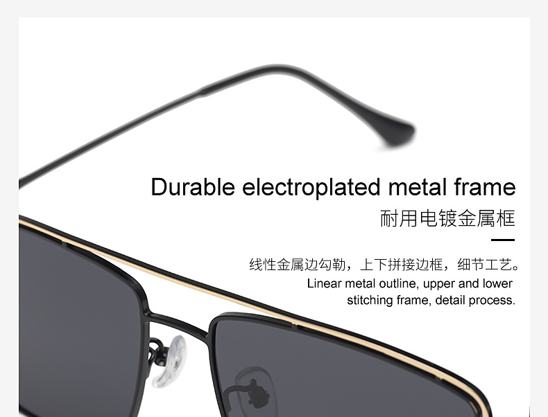 Wholesale Fashion Polarized Metal Sunglasses display picture 21