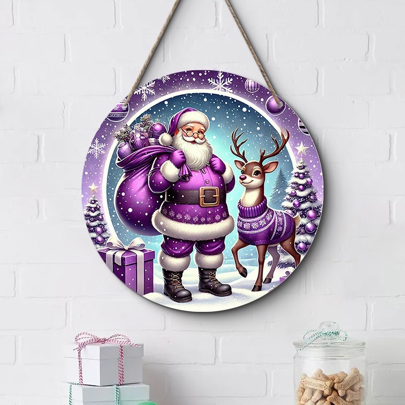 クロスボーダークリスマスクリエイティブ吊り下げ装飾木製工芸品ラウンドドアサイン木製吊り下げタグシリーズ 20Cmos 吊り下げ|undefined