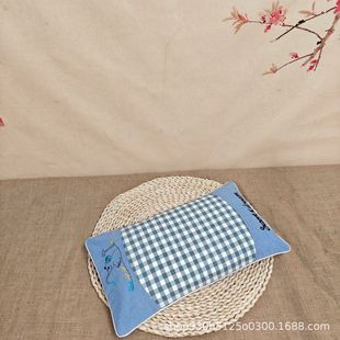 Children's Pillow Baby Boys and Girls Baby Children Cotton Cartoon Washed Cotton Buckwheat Four Seasons Sweat Absorbing Kindergarten Students