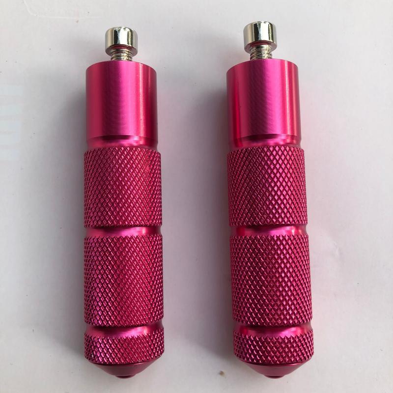 Electric Motorcycle Modified — Diàndòngchē Electric vehicle pedal - rose-red-front-pair