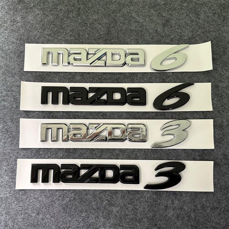 Suitable for Changan Mazda Car Logo Mazda3 6 Modified Black English Alphanumeric Rear Trunk Car Logo