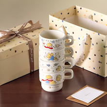 马克杯奶油风带把陶瓷杯礼物咖啡杯色釉杯可爱波点杯子喝水杯礼品