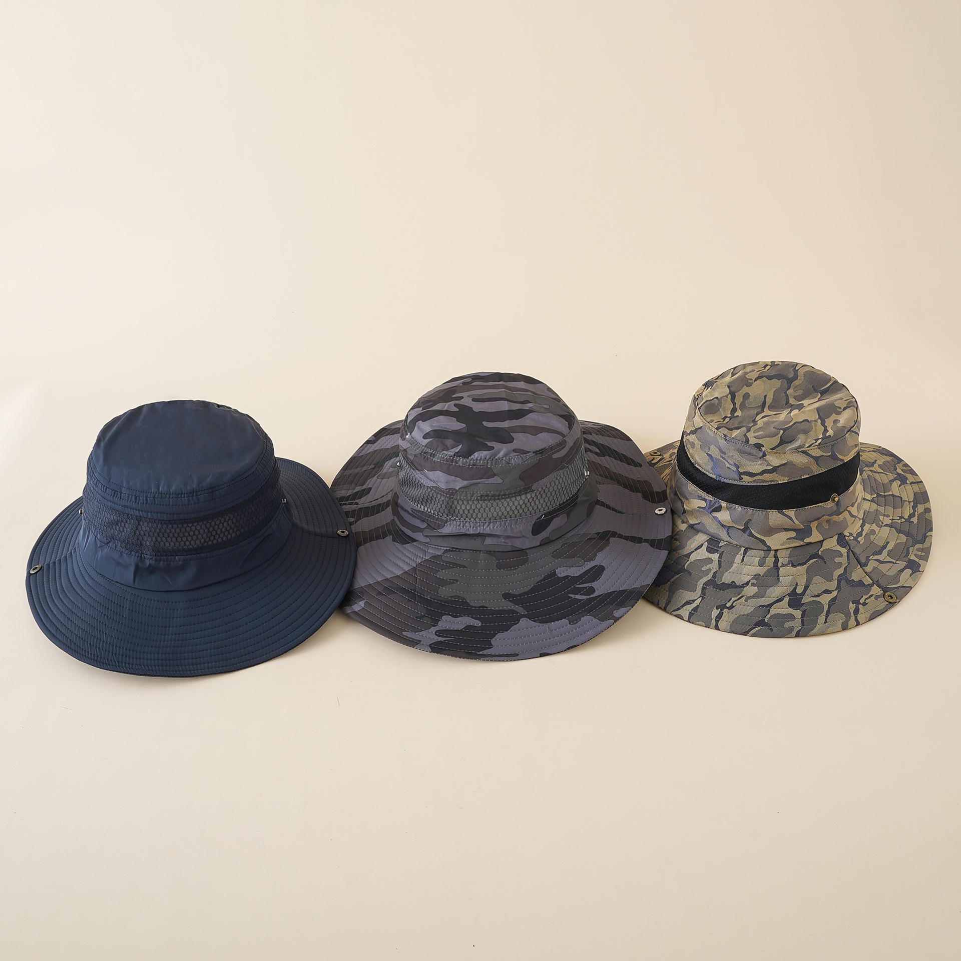Verano al aire libre montañismo té recogiendo pesca pescado sol sombrero hombres verano camuflaje protección solar extra grande ala pescador sombrero