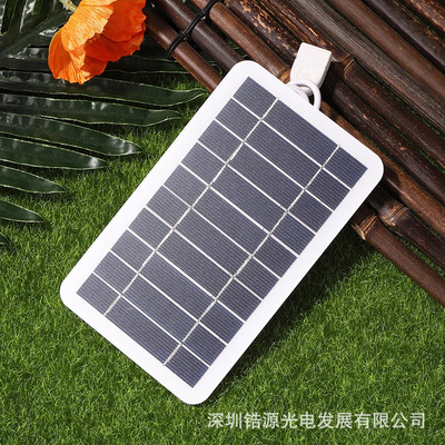 太阳能板5V2W 400mA 太阳能电池板输出 USB 户外便携式太阳能系统|ru