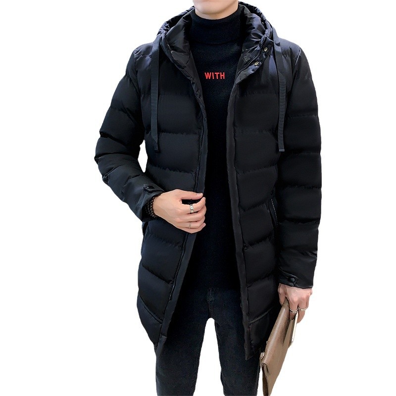 M - 7XL chaqueta de plumón extra grande ropa de hombre invierno invierno chaqueta caliente larga ropa de algodón casual de moda para hombres