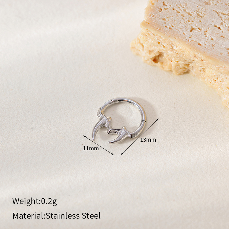 Simple Style Style Nose Rings & Studs Simple Style Geometric 316L Stainless Steel Titanium Steel PVD Coated 18K Real Gold Plated Ear Cartilage Rings & Studs Nose Rings & Studs