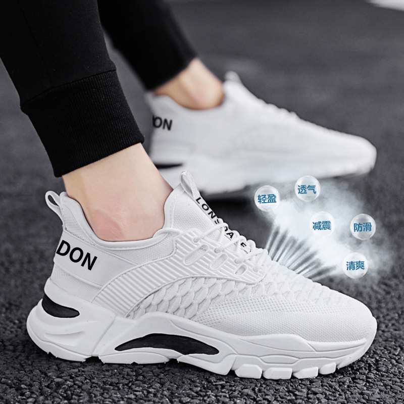 Nuevos zapatos de verano para hombres, zapatos de malla transpirables, moda coreana, zapatos casuales para hombres de todo fósforo, zapatos cómodos para correr