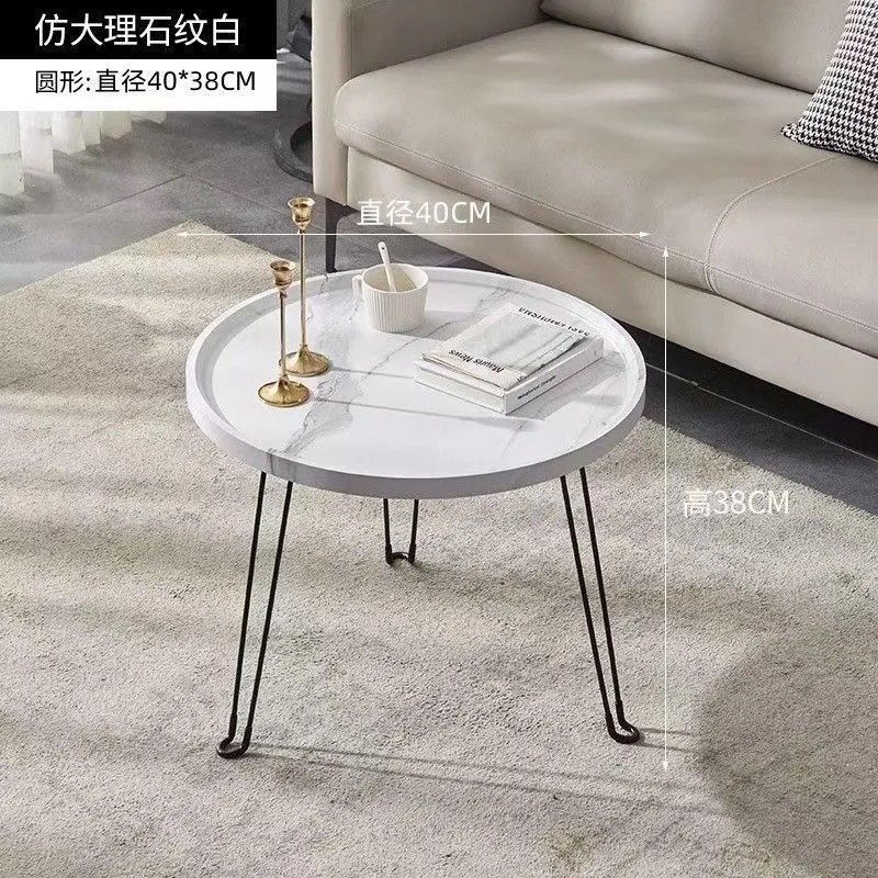 대리석 화이트 원탁 40*40*38
