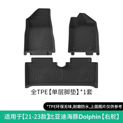 Suitable for 21-25 Models: Universal Foot Pad - 21-23-byd-dolphin-single-layer-right-hand-drive-floor-mats