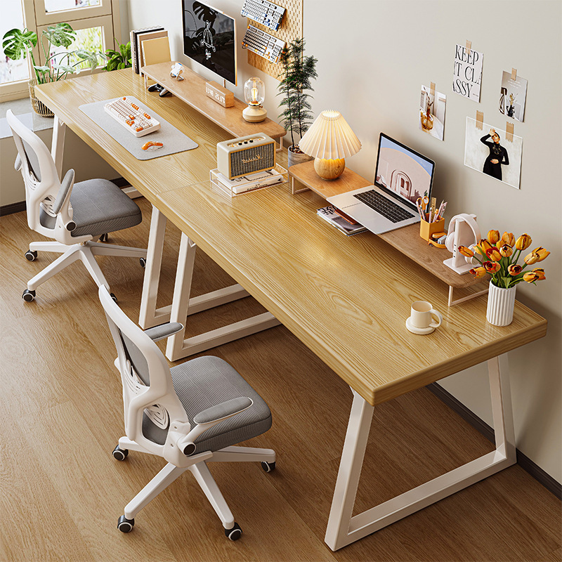 Escritorio doble dormitorio del hogar del estudiante escritorio de la computadora escritorio de escritorio escritorio largo escritorio de aprendizaje escritorio simple banco de trabajo