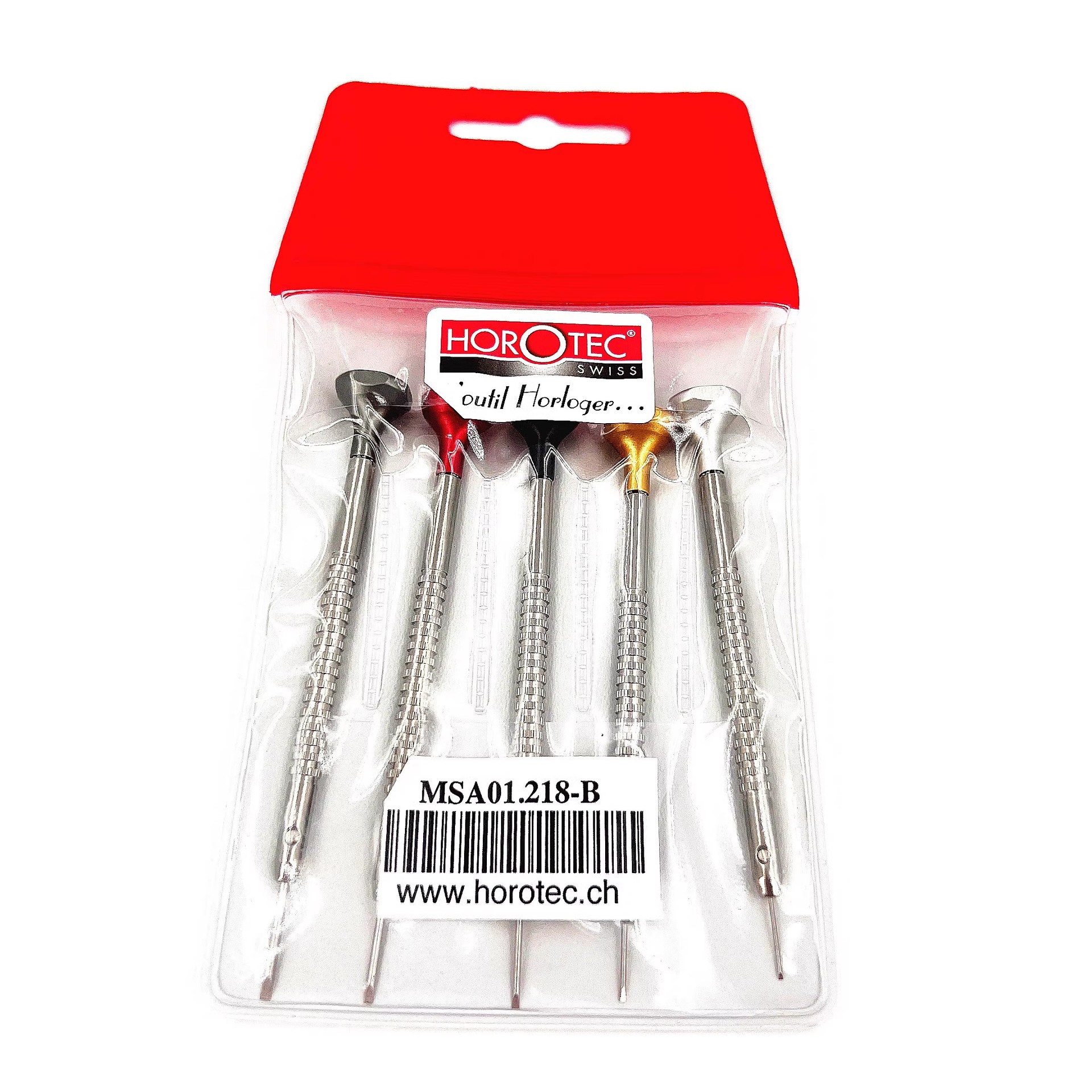 修表工具 瑞士原装HOROTEC MSA01.218-B螺丝刀5只装 螺纹起子