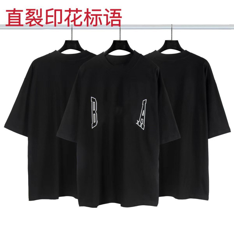 高品質クロスボーダーアメリカンスタイル25ss夏新作No.10ユニフォームレタールーズ半袖Tシャツ卸売|undefined