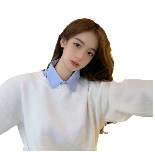 White Universal Collar for Children, Matchable Collar with Sweaters for Layering, Suitable for Spring, Summer, Autumn, and Winter, Decorative Collar for Shirts