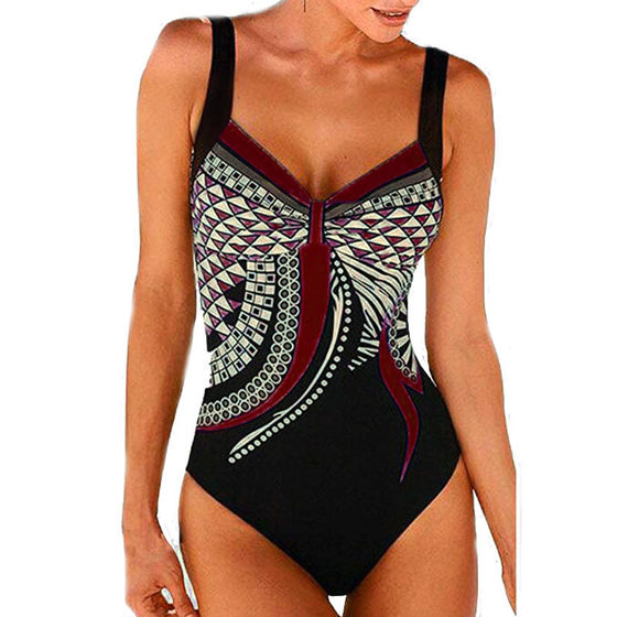 2024 cross-border new European and American multi-color one-piece bikini swimsuit in stock wholesale S-XXL optional
