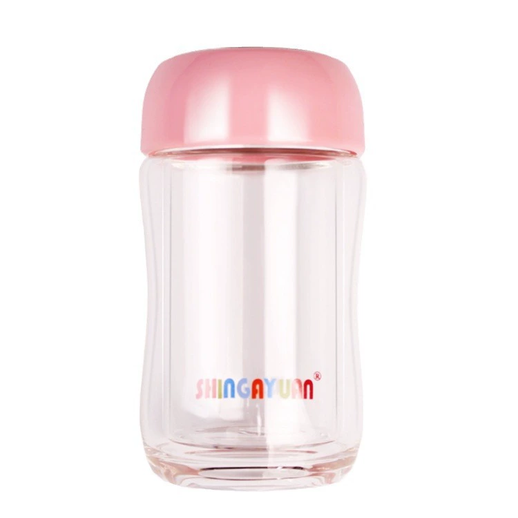 Double-layer glass fashionable mini cup, Birthday gift