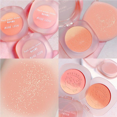 2023 new peach skin color blush, natural matte, fine shimmer, delicate, natural, low saturation, pure lust style, affordable model for students