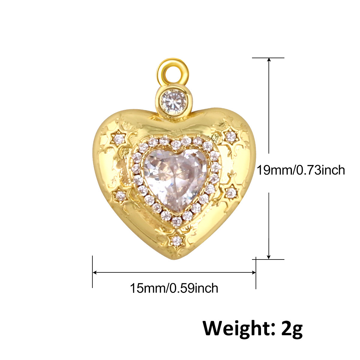 2g Weight Pendant Jewelry Making Type 11 * 12mm Jewelry Making Size Zircon Inlay Material DIY Jewelry Accessories Classification 1 Piece Quantity Copper Material Heart Shape Pattern All Seasons Season Plating Design Elegant, Glam Style 1 Piece 11 * 12mm Copper Zircon Heart Shape Pendant 12