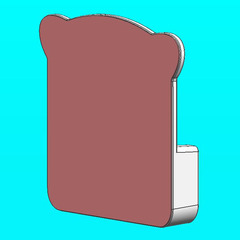 大號杆子掛托固定器防脫落圓形棒狀杆窗簾門帘浴簾杆熊形粘貼掛鈎