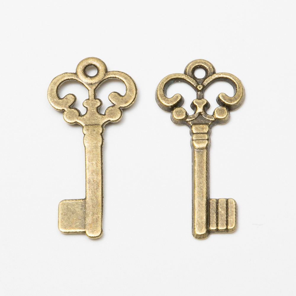 2g Weight Pendant Jewelry Making Type DIY Jewelry Accessories Classification 1 Piece Quantity Alloy Material Key Pattern Plating Design Cute, Retro Style 1 Piece Alloy Key Pendant DIY Jewelry Accessories 2