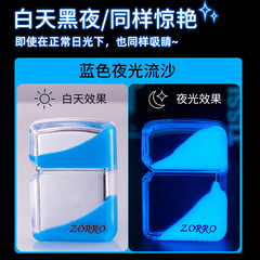 New ZORRO Cigarette Lighter, Kerosene Windproof Transparent Glow Sand Flowing Personality Creative Gift for Boyfriend