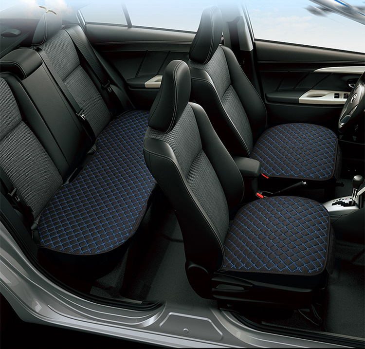 New car seat cushion, universal for all seasons, linen single seat + backrest for the rear row + backrest for five-seater seat cushion, available for wholesale