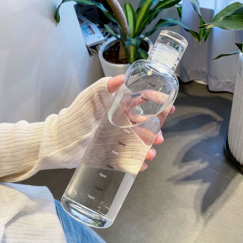 Summer transparent high-appearance car scale cup, leak-proof, simple design plastic cup, popular online water cup for men and women Summer transparent high-appearance car scale cup, leak-proof, simple design plastic cup, popular online water cup for men and women