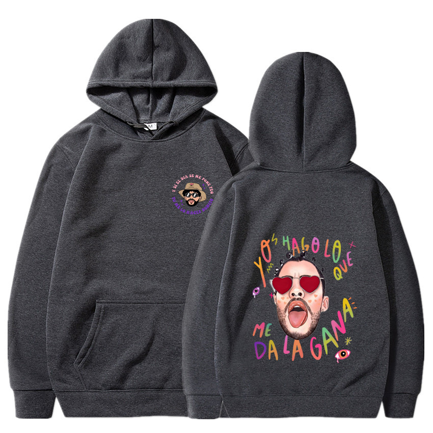 Nuevos productos transfronterizos un verano sin ti bad bunny moda estampada para hombre suéter casual con capucha para mujer