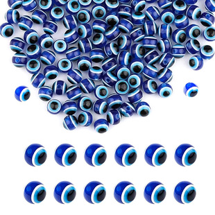 6-12mm Resin Round Devil's Eye Fish Eye Blocking Beads Evil Eye DIY Jewelry Keychain Mobile Phone Chain Making Accessories