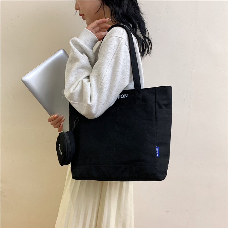 Bolsa de gran capacidad para mujeres 2026 nuevo estilo coreano in-modes simple bolso de clase bolso de hombro para estudiantes universitarios