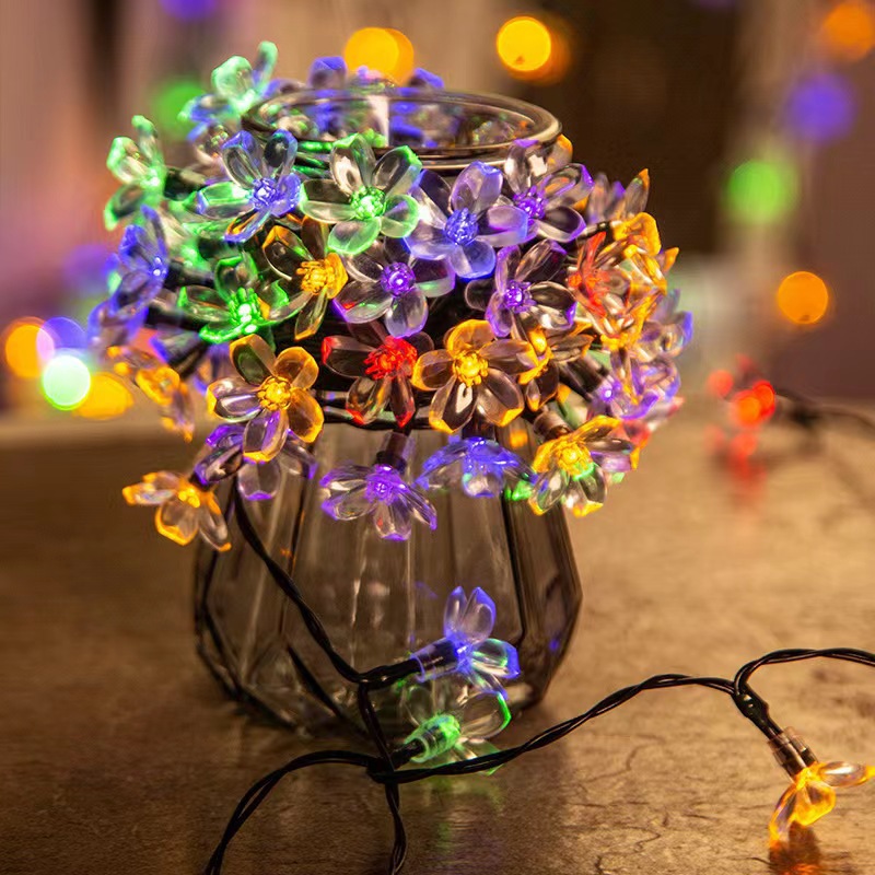 LED Solar String Lights Cherry Blossom Starry Sky Outdoor Courtyard Garden Decorative Lighting_voghion.com